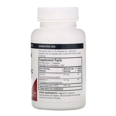 Альфа-кетоглутарова кислота, Kirkman Labs, 300 мг, 100 капсул