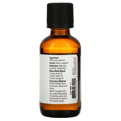 Ефірна олія гвоздики Now Foods (Essential Oils Clove Oil Balancing Aromatherapy Scent) 59 мл