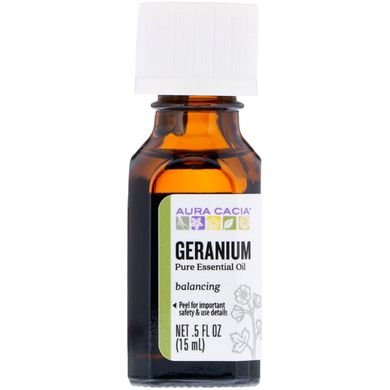 Ефірна олія герані Aura Cacia (Geranium Oil) 15 мл