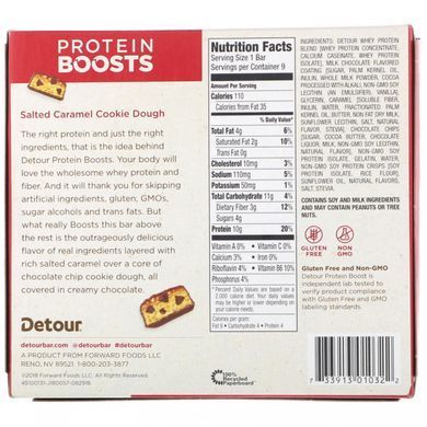 Simple, Bars with Whey Protein, Cookies with Salted Caramel, Detour, 9 bars of 1.1 ounces (30g) each.