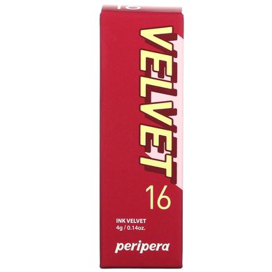 Peripera, Тінт для губ Ink Velvet, відтінок 16 Heart Fuchsia Pink, 0,14 унції (4 г)