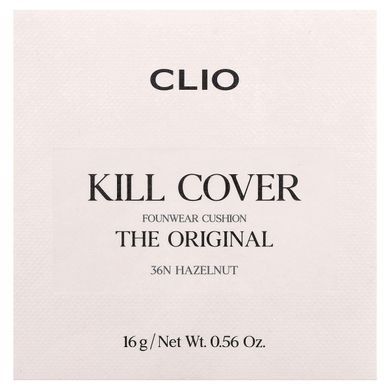 Clio, Kill Cover FounWear Cushion, The Original, 36N Hazelnut , 0.56 oz (16 g)