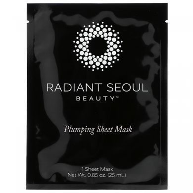 Пухка листова маска, Plumping Sheet Mask, 5 листових масок, Radiant Seoul, 0,85 унції (25 мл) кожна