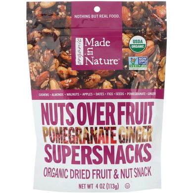 Сухофрукти з горіхами імбир органік Made in Nature (Nut Fusion Supersnack) 113 г