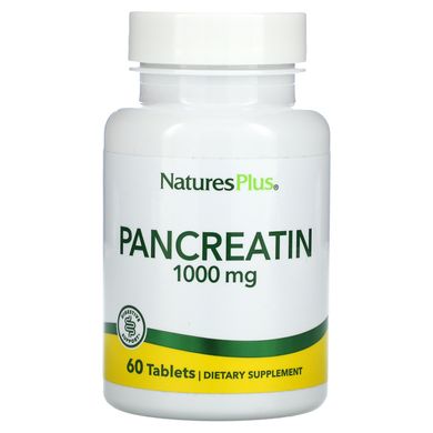 Панкреатин Nature's Plus (Pancreatin) 1000 мг 60 таблеток
