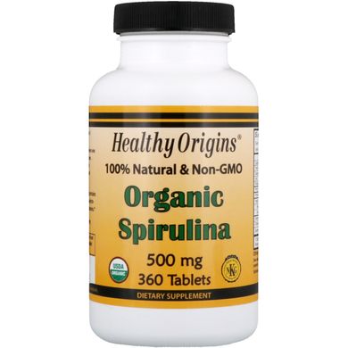 Спіруліна органічна Healthy Origins (Organic Spirulina) 500 мг 360 таблеток