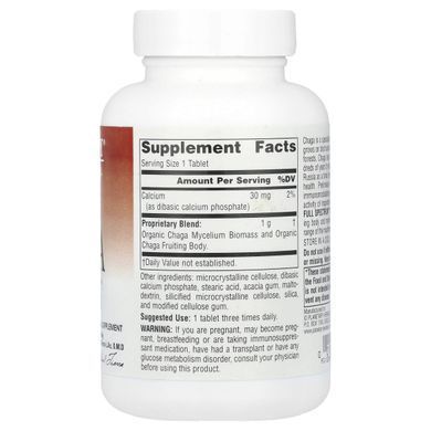 Full Spectrum, Chaga, Planetary Herbals, 1000 mg, 60 Tablets