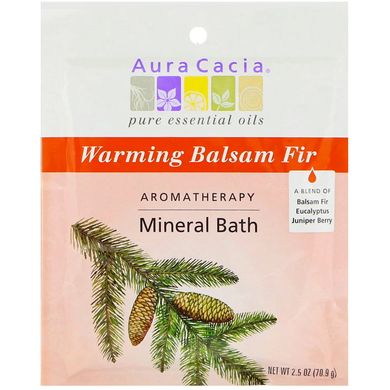 Аромотерапевтичний мінеральний засіб для ванни, зігріває бальзамическая ялиця, Aura Cacia, 2,5 унції (70,9 г)