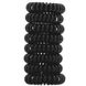 Спиральные резинки для волос, черные, Kitsch, 8 шт. фото