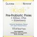 Дитячі пребіотики та пробіотики зі смаком бузини та чорниці California Gold Nutrition (Kids Pre-Probiotic Pixies 5 Billion CFUs + Elderberry Natural Blueberry Flavor) 30 пакетиків по 1,5 г фото