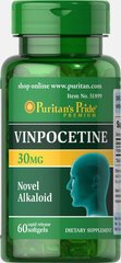Вінпоцетин, Vinpocetine, Puritan's Pride, 30 мг, 60 капсул