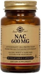 Ацетилцистеїн Solgar (NAC) 600 мг 30 капcул