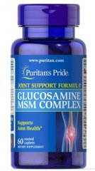 Комплекс глюкозаміну МСМ, Glucosamine MSM Complex, Puritan's Pride, 333 мг / 500 мг, 60 таблеток