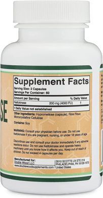 Наттокиназа для здоровья сердечно-сосудистой системы Double Wood (Nattokinase) 120 капсул купить в Киеве и Украине