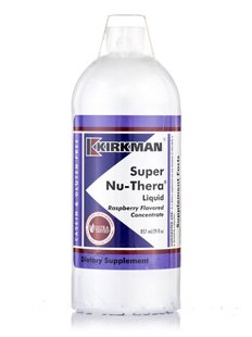 Супер Ну-тера, Жидкий ароматизированный концентрат малины, Super Nu-Thera Liquid Raspberry Flavored Concentrate, Kirkman labs, 29 фл. унция (857 мл) купить в Киеве и Украине