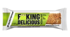 Протеїновий веганський батончик арахісове масло Allnutrition (F**king delicious Vegan Bar Peanut Butter) 15x55 г