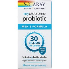 Пробіотики для чоловіків, Men's Formula, Solaray, 30 мільярдів, 10 капсул