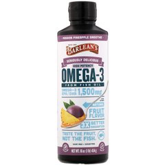 Риб'ячий жир Barlean's (Omega-3 Seriously Delicious) 1500 мг 454 г зі смаком маракуя-ананас