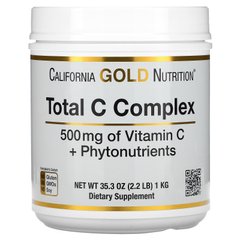 Комплекс з вітаміном C та фітонутрієнтами California Gold Nutrition (Total C Complex Vitamin C + Phytonutrients) 500 мг 1 кг