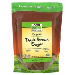 Органический коричневый сахар Now Foods (Real Foods Organic Dark Brown Sugar) 454 г купить в Киеве и Украине