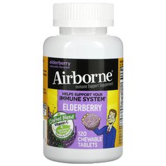 AirBorne, Добавка для підтримки імунітету, бузина, 120 жувальних таблеток