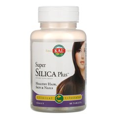 Силіка для волосся, шкіри і нігтів, Super Silica Plus, KAL, 60 таблеток
