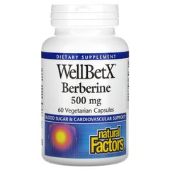 Берберин WellBetX, Natural Factors, 500 мг, 60 вегетарианских акций купить в Киеве и Украине
