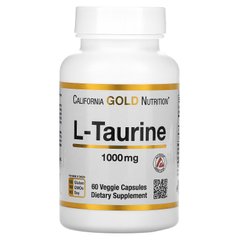 Таурин California Gold Nutrition (L-Taurine) 1000 мг 60 капсул купить в Киеве и Украине