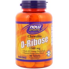 Д-рибоза Now Foods (D-Ribose Chewable Sports) 1500 мг 90 таблеток купить в Киеве и Украине