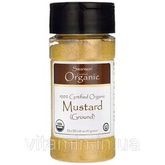 100% сертифікована органічна гірчиця (мелена), 100% Certified Organic Mustard (Ground), Swanson, 47 г