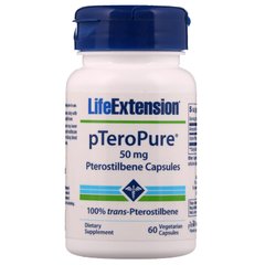 Птеростильбен, Pterostilbene, Life Extension, 50 мг, 60 капсул купить в Киеве и Украине