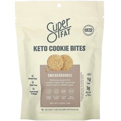 Кето-печиво, Keto Cookie Bites, Snickerdoodle, SuperFat, 3 упаковки по 176 г (6,2 унції) кожна
