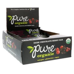 Батончики з ягодами і темним шоколадом Pure Organic (Dark Chocolate) 12 бат.