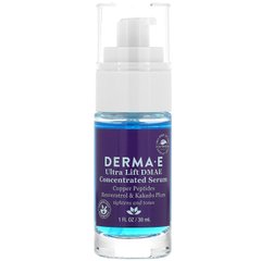 Derma E, Ultra Lift DMAE, концентрована сироватка, що підтягує, з диметиламіноетанолом, 30 мл (1 рідина. Унція)