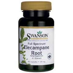 Корінь оману (4: 1), Full Spectrum Elecampane Root (4: 1), Swanson, 100 мг, 60 капсул
