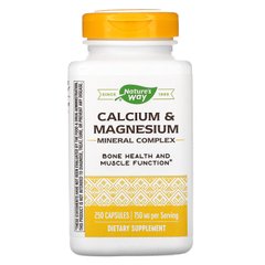 Кальций и магний Nature's Way (Calcium and Magnesium) 750 мг 250 капсул купить в Киеве и Украине