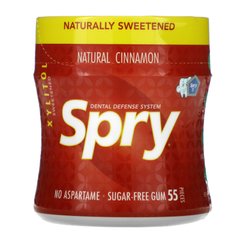 Spry, захисна жувальна гумка Stronger Longer, натуральна кориця, не містить цукру, Xlear, 55 шт