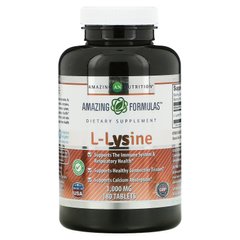 Лізин Amazing Nutrition (L-Lysine) 1000 мг 180 таблеток