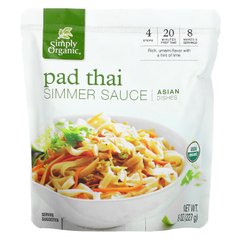 Simply Organic, Asian Dishes, соус для варіння Пад Тай, 8 унцій (227 г)