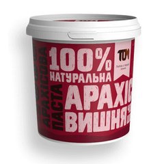 Арахісова Паста TOM peanut butter 1 kg з чорним шоколадом та вишнею