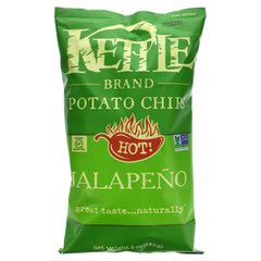 Картофельные чипсы, острые! Халапеньо, Kettle Foods, 142 г купить в Киеве и Украине