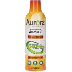 Мега-ліпосомальний вітамін C, з натуральним фруктовим смаком, Aurora Nutrascience, 3000 мг, 16 рідких унцій (480 мл)