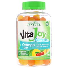 VitaJoy Gummies, Омега + ДГК, 21st Century, 120 желатинових таблеток