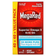 Масло криля омега-3 Schiff (Superior Omega-3 Krill Oil) 500 мг 80 гелевих капсул