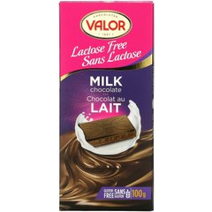 Молочний шоколад, без лактози, Valor, 100 г