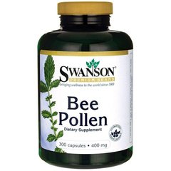 Пчелиная пыльца, Bee Pollen, Swanson, 400 мг, 300 капсул купить в Киеве и Украине