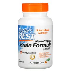 Doctor's Best, Neurotrophic Brain Fomrula, добавка для підтримки роботи мозку, 90 вегетаріанських капсул