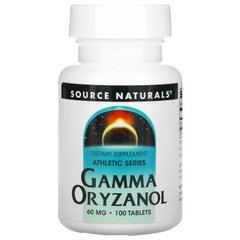 Гамма Оризанол, Gamma Oryzanol, Source Naturals, 60 мг, 100 таблеток купить в Киеве и Украине