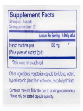 Пікногенол Pure Encapsulations (Pycnogenol) 100 мг 30 капсул