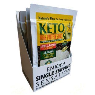 Rich protein shake, flavor of vanilla, Ketoslim Vanilla Shake, Keto Slim, Natures Plus, 264 g